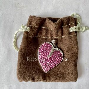 Ruby Heart Pendant in Sterling Silver Setting, New, Ross Simons